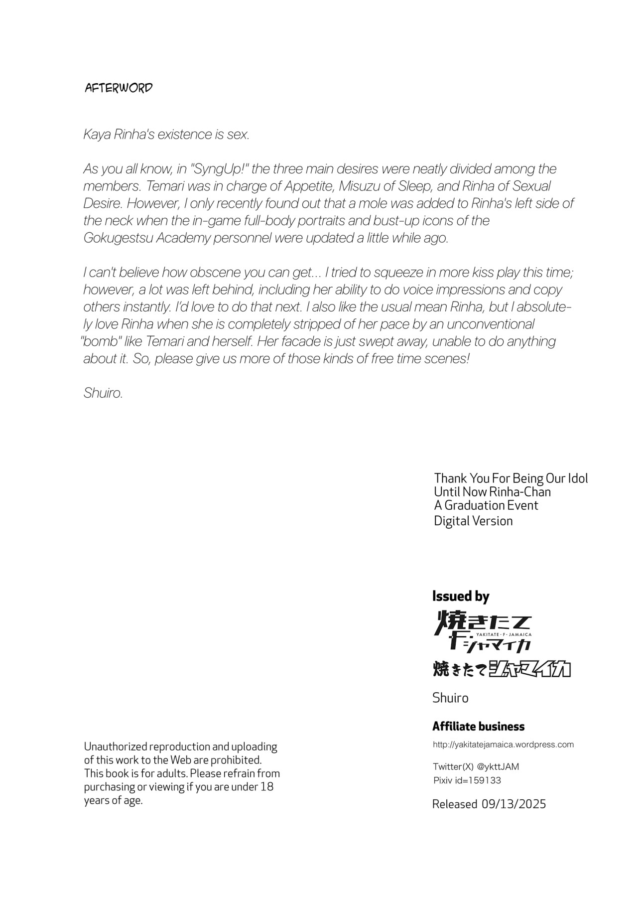 Hentai Manga Comic-Thank You For Being Our Idol Until Now Rinha-Chan! A Graduation Even-Read-21